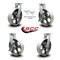 Service Caster 12 Inch Heavy Duty Semi Steel Cast Iron Caster Swivel Lock 2 Brakes SCC, 2PK SCC-KP92S1230-SSR-BSL-2-SLB-2 - alternate 7